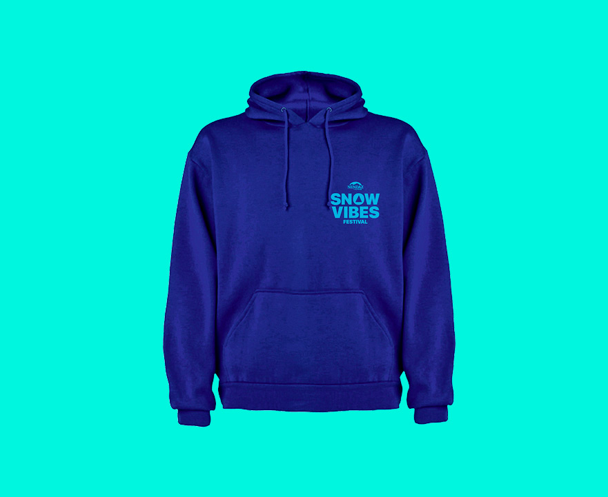 hoodie bleu snow vibes
