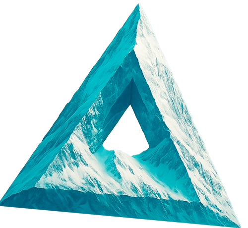 triangle de montagnes